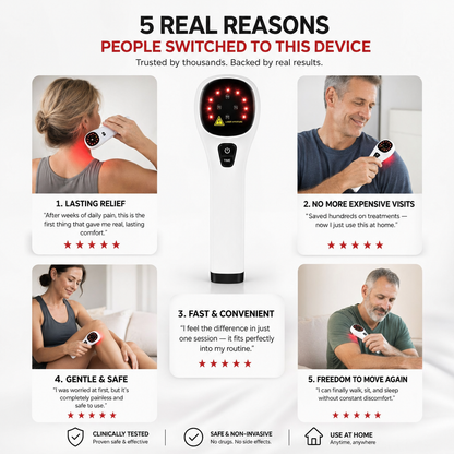 Advanced Low-Level Laser Light Therapy Device for Pain Relief & Inflammation Relief.